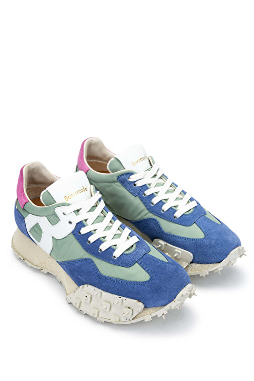 Barracuda Kadın Tekstil Deri Lacivert/Yeşil Sneakers & Spor Ayakkabı - Görsel 3