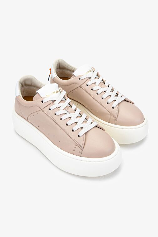 Barracuda Kadın Hakiki Deri Gül Kurusu Sneakers & Spor Ayakkabı - Görsel 3