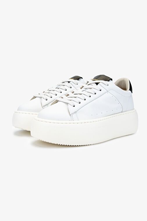 Barracuda Kadın Hakiki Deri Beyaz Sneakers & Spor Ayakkabı - Görsel 5