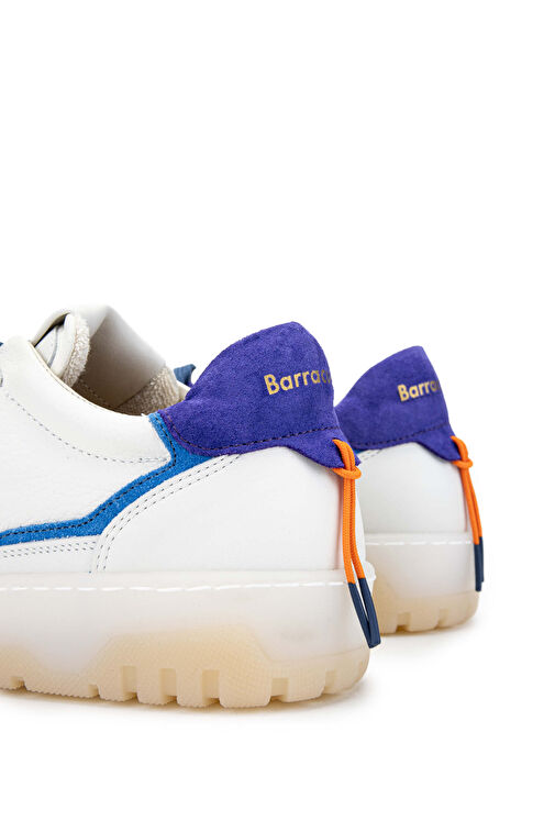 Barracuda Kadın Hakiki Deri Beyaz/Mavi Sneakers & Spor Ayakkabı - Görsel 6