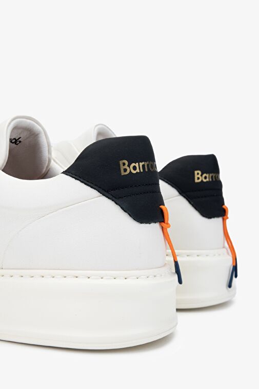 Barracuda Erkek Hakiki Deri Beyaz/Siyah Sneakers & Spor Ayakkabı - Görsel 6
