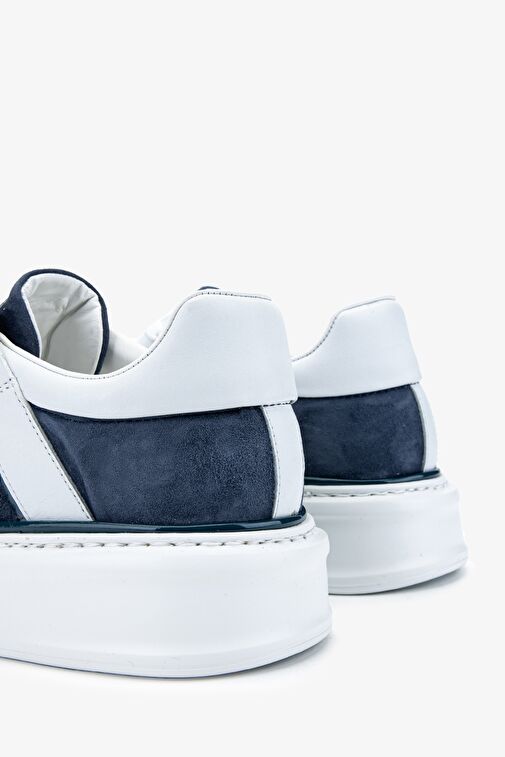 Fabi Erkek Hakiki Deri Lacivert/Beyaz Sneakers & Spor Ayakkabı - Görsel 6