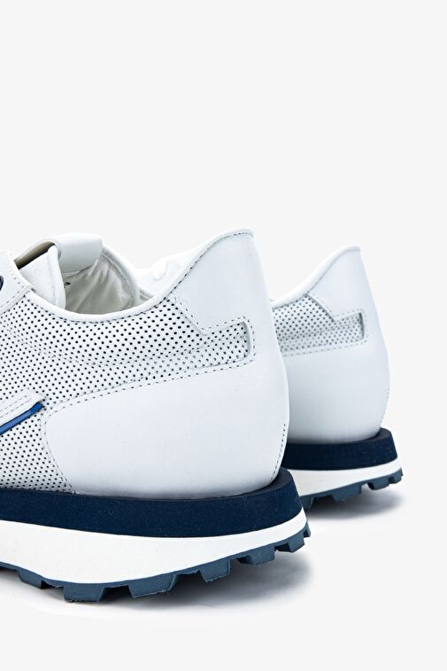 Valmenti Beyaz-Turuncu Erkek Deri - Kumaş Sneaker 510 FU0876B ERK AYK Y24 - Görsel 5