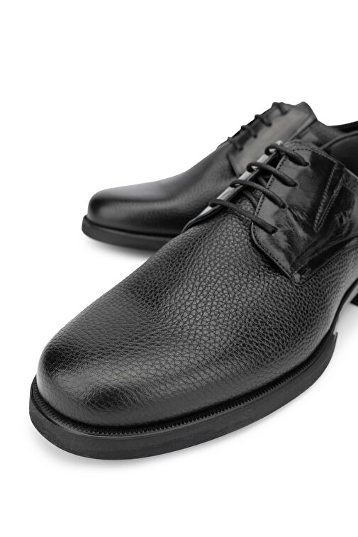 Tamer Tanca Erkek Hakiki Deri Siyah Klasik Ayakkabı - Görsel 4