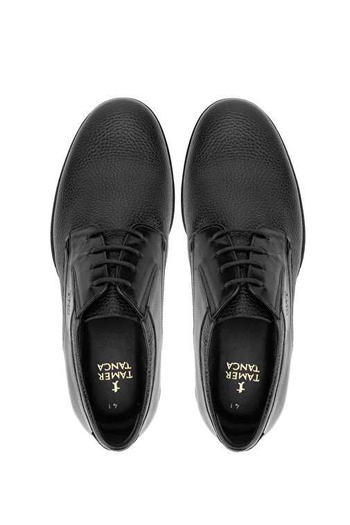 Tamer Tanca Erkek Hakiki Deri Siyah Klasik Ayakkabı - Görsel 6