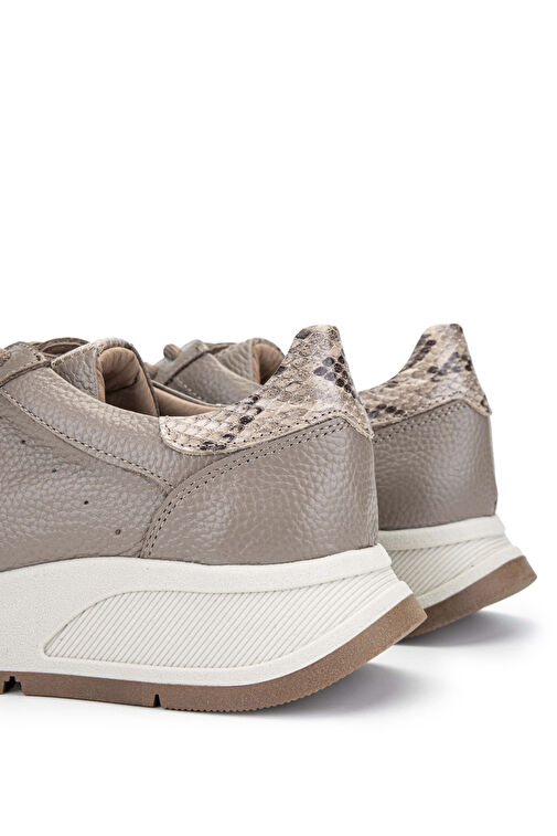 Tamer Tanca Kadın Hakiki Deri Bej Sneakers & Spor Ayakkabı - Görsel 5