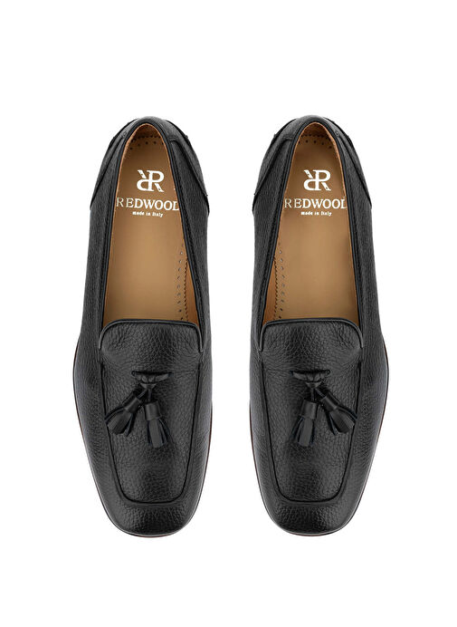 Redwood Erkek Hakiki Deri Siyah Loafer Ayakkabı - Görsel 5