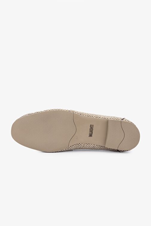 Valmenti Topy Kadın Kahverengi Deri & Tekstil Loafer Ayakkabı - Görsel 4