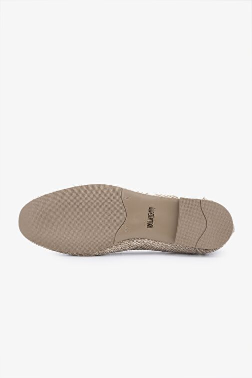 Valmenti Topy Kadın Naturel/Gold Deri & Tekstil Loafer Ayakkabı - Görsel 4