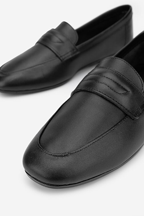 Valmenti Siyah Kadın Deri Loafer 961 1996-96 BN AYK Y24 - Görsel 4