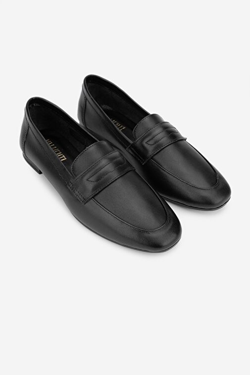 Valmenti Siyah Kadın Deri Loafer 961 1996-96 BN AYK Y24 - Görsel 5