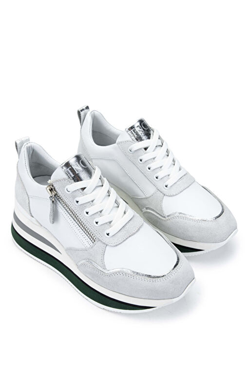 Tamer Tanca Kadın Hakiki Deri Beyaz Sneakers & Spor Ayakkabı - Görsel 3