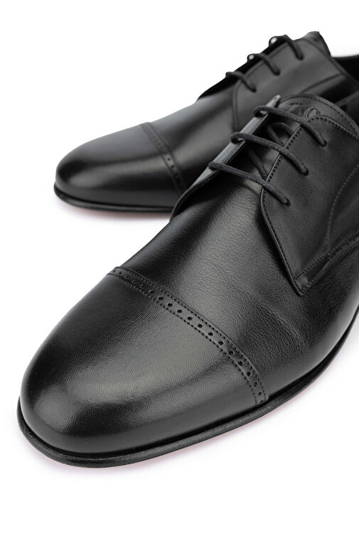 Tamer Tanca Siyah Erkek Deri Klasik Ayakkabı 183 29702 ERK AYK Y24 - Görsel 4