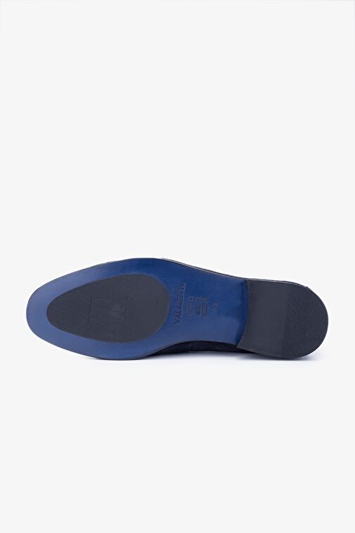 Valmenti Thonas Erkek Lacivert Süet Hakiki Deri Loafer Ayakkabı - Görsel 4