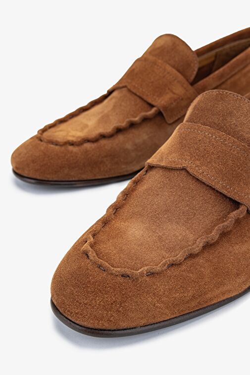 Valmenti Thonas Erkek Tarçın Süet Hakiki Deri Loafer Ayakkabı - Görsel 4