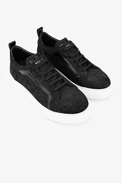 Valmenti Siyah Erkek Deri Sneaker 698 1058-10 ERK AYK Y24 - Görsel 3