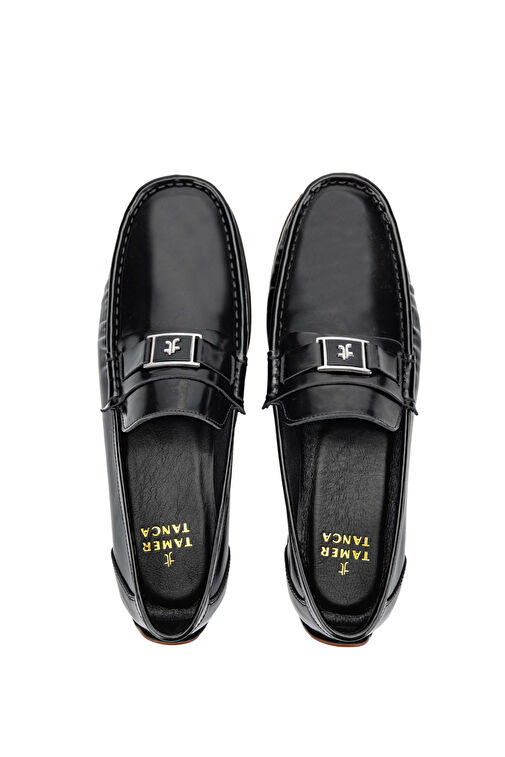 Tamer Tanca Erkek Hakiki Deri Siyah Açma Loafer Ayakkabı - Görsel 6