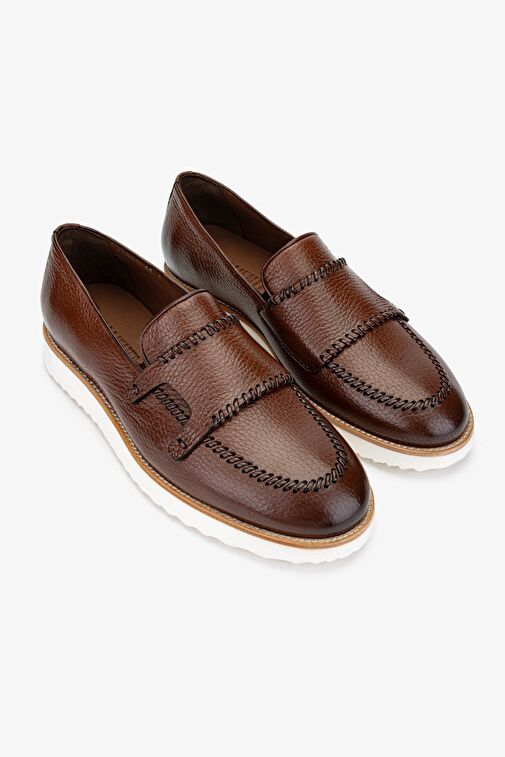 Valmenti Gireldo Erkek Taba Hakiki Deri Loafer Ayakkabı - Görsel 3