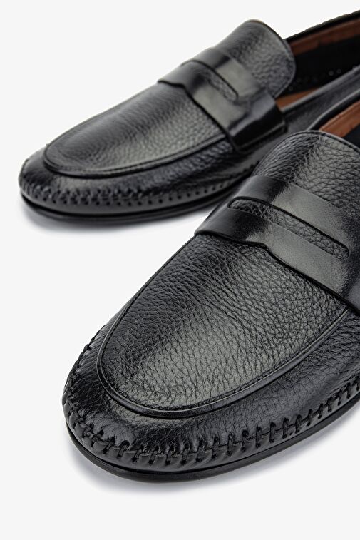 Valmenti Castor Erkek Siyah gyk Hakiki Deri Loafer Ayakkabı - Görsel 4