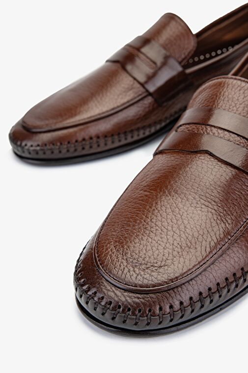 Valmenti Castor Erkek Taba Gyk Hakiki Deri Loafer Ayakkabı - Görsel 4