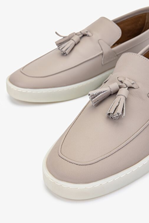 Valmenti Bej Erkek Deri Loafer 233 4501 ERK AYK Y24 - Görsel 4