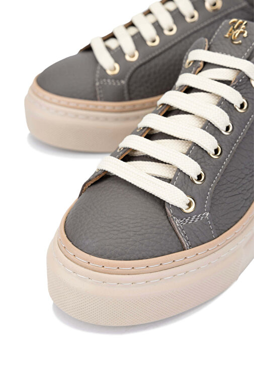 Tamer Tanca Kadın Hakiki Deri Koyu Gri Sneakers & Spor Ayakkabı - Görsel 5