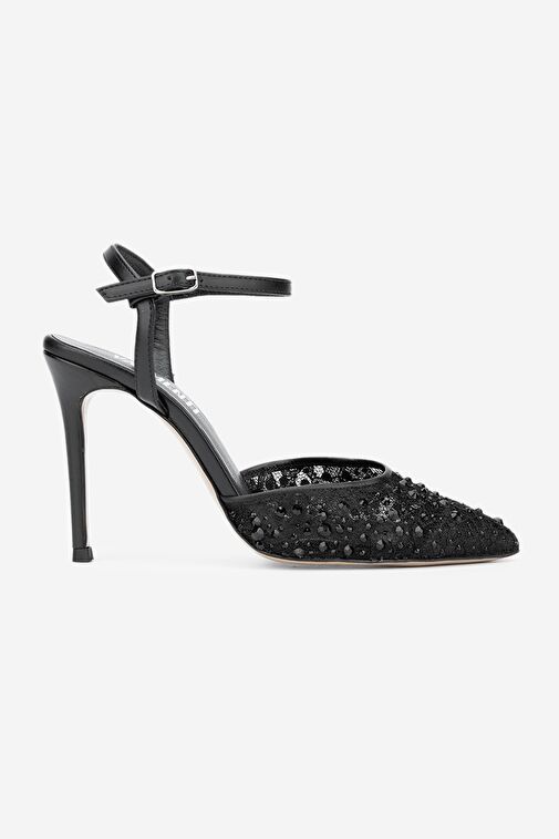 Valmenti Xaz Kadın Siyah Suni Deri Topuklu Ayakkabı - Görsel 2