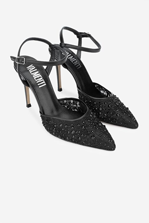Valmenti Xaz Kadın Siyah Suni Deri Topuklu Ayakkabı - Görsel 3