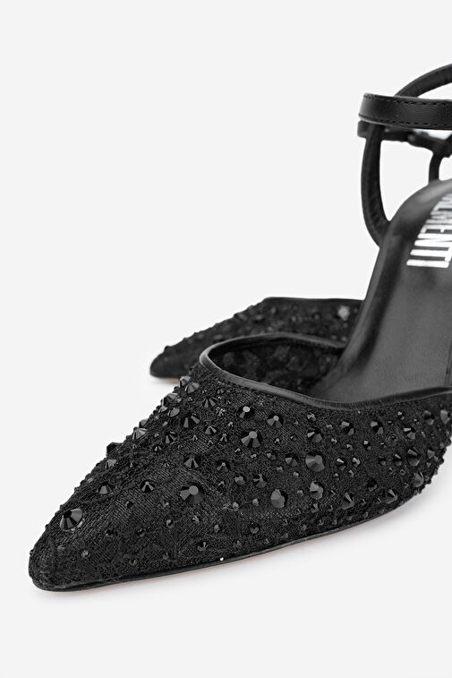 Valmenti Xaz Kadın Siyah Suni Deri Topuklu Ayakkabı - Görsel 4