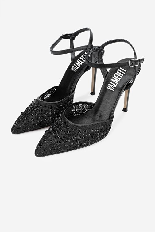 Valmenti Xaz Kadın Siyah Suni Deri Topuklu Ayakkabı - Görsel 6