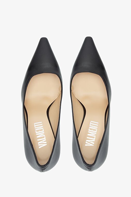 Valmenti Nuc Kadın Siyah Hakiki Deri Topuklu Ayakkabı - Görsel 6