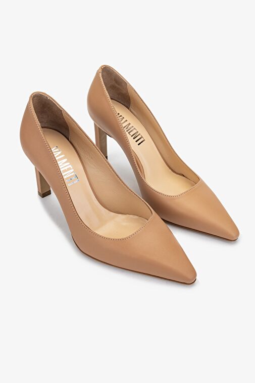 Valmenti Nuc Kadın Nude Hakiki Deri Topuklu Ayakkabı - Görsel 3