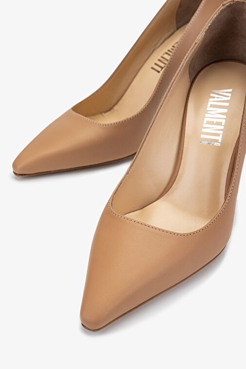 Valmenti Nuc Kadın Nude Hakiki Deri Topuklu Ayakkabı - Görsel 4
