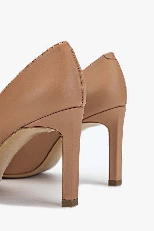 Valmenti Nuc Kadın Nude Hakiki Deri Topuklu Ayakkabı - Görsel 5