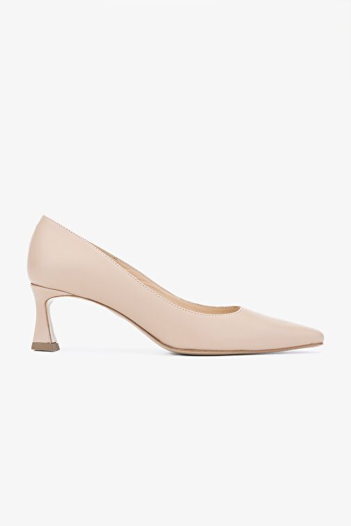 Valmenti Bej Kadın Deri Topuklu Ayakkabı 613 27596 BN AYK Y24 - Görsel 2