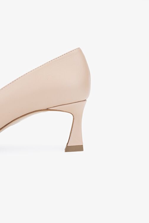 Valmenti Bej Kadın Deri Topuklu Ayakkabı 613 27596 BN AYK Y24 - Görsel 6