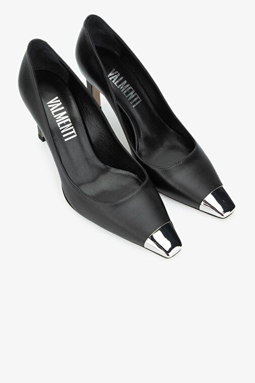 Valmenti Siyah Kadın Deri Stiletto 613 27595 BN AYK Y24 - Görsel 3