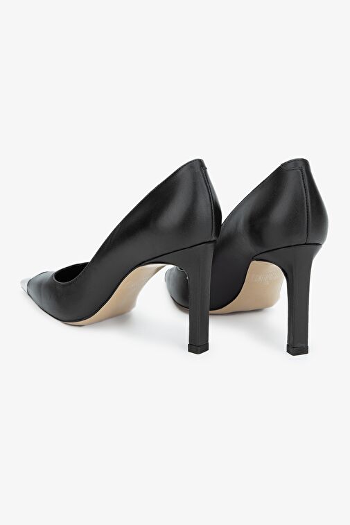 Valmenti Siyah Kadın Deri Stiletto 613 27595 BN AYK Y24 - Görsel 4