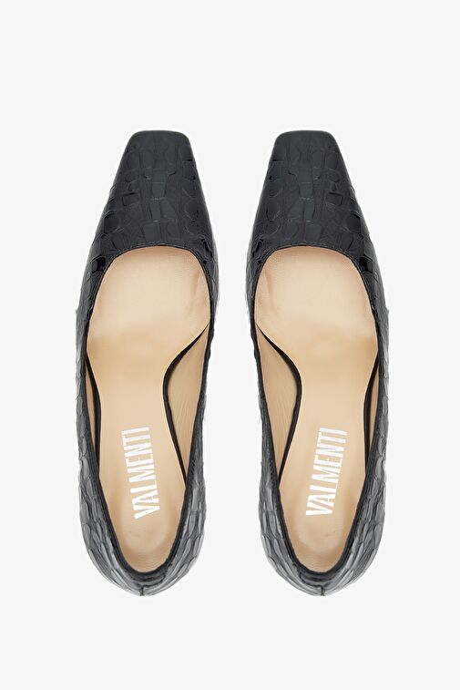 Valmenti Nexy Kadın Siyah Hakiki Deri Topuklu Ayakkabı - Görsel 6