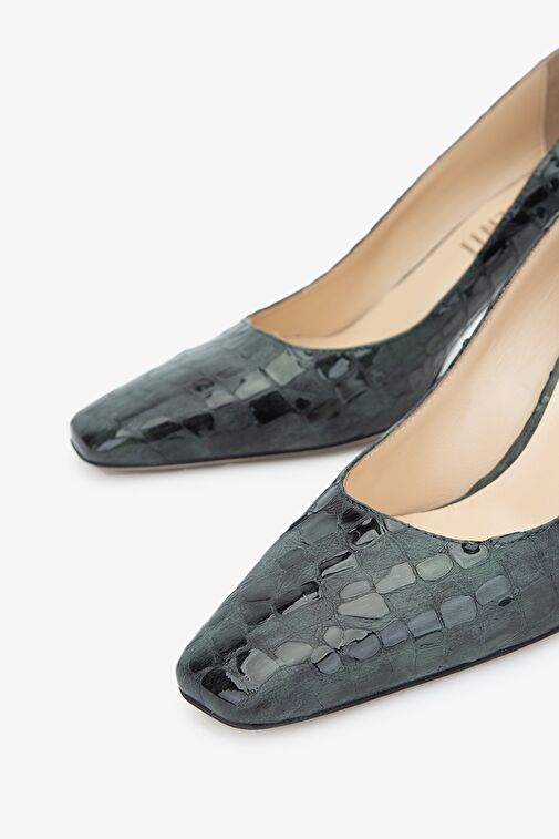 Valmenti Siyah Kadın Rugan Topuklu Ayakkabı 613 27234 BN AYK Y24 - Görsel 5