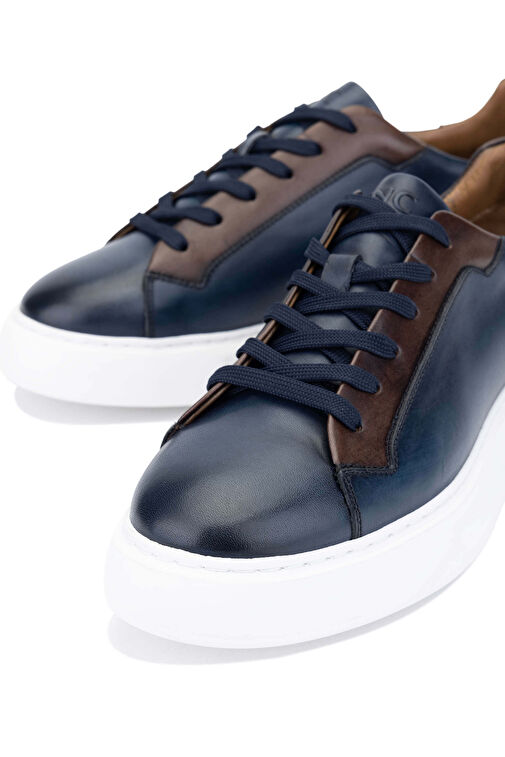 Tamer Tanca Kahverengi-Yeşil Erkek Deri Günlük Ayakkabı 233 3148 ERK AYK Y24 - Görsel 5