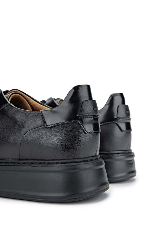 Tamer Tanca Erkek Hakiki Deri Siyah Casual Ayakkabı - Görsel 5