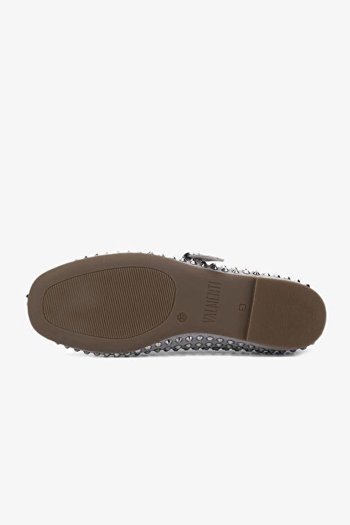 Valmenti Ares Kadın Gri Süet Hakiki Deri Babet - Görsel 6