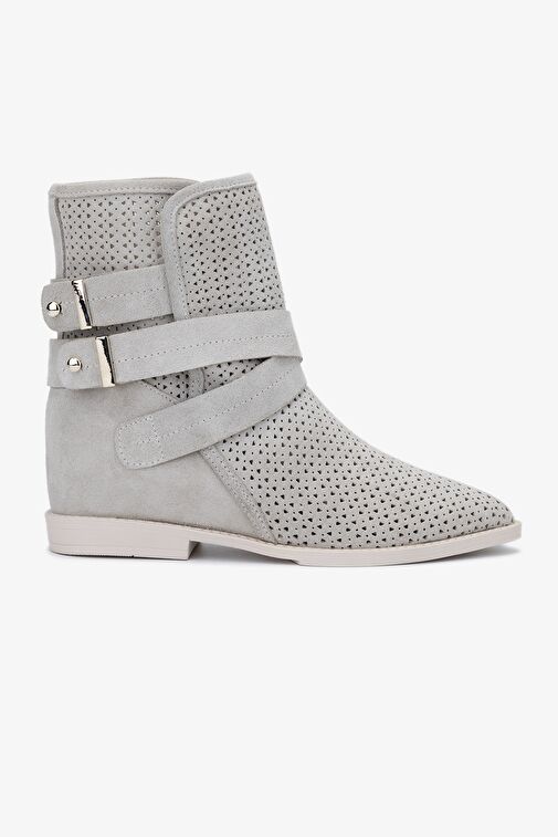 Valmenti Arden Kadın Bej Süet Hakiki Deri Casual Bot - Görsel 2