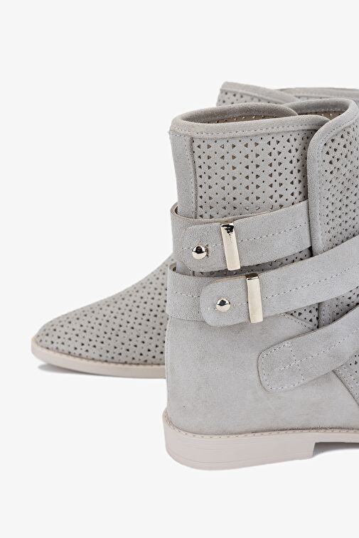 Valmenti Arden Kadın Bej Süet Hakiki Deri Casual Bot - Görsel 4