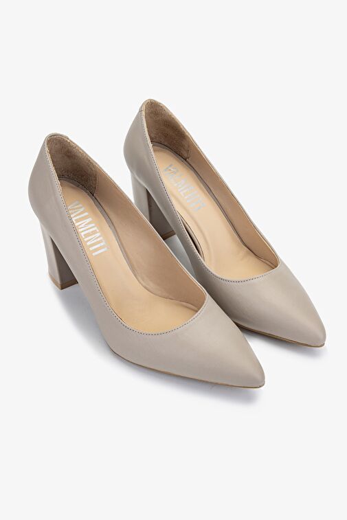 Valmenti Samanta Kadın Vizon Hakiki Deri Topuklu Ayakkabı - Görsel 3