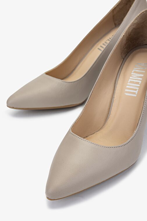 Valmenti Samanta Kadın Vizon Hakiki Deri Topuklu Ayakkabı - Görsel 4