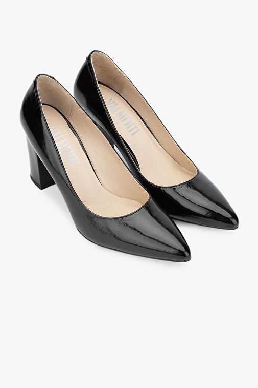 Valmenti Samanta Kadın SIYAH KRSK RGN Hakiki Deri Topuklu Ayakkabı - Görsel 3