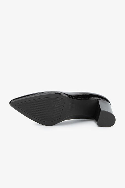 Valmenti Samanta Kadın SIYAH KRSK RGN Hakiki Deri Topuklu Ayakkabı - Görsel 5