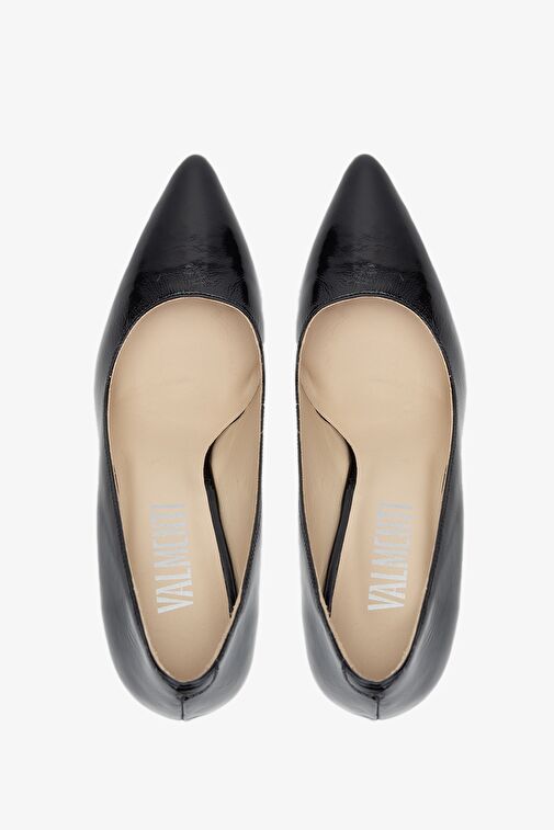 Valmenti Samanta Kadın SIYAH KRSK RGN Hakiki Deri Topuklu Ayakkabı - Görsel 6